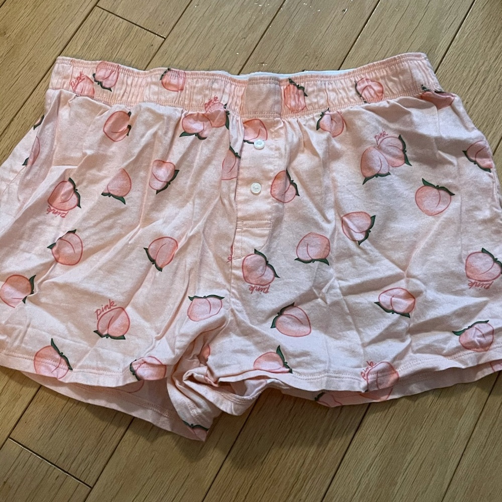 PINK peach sleep shorts